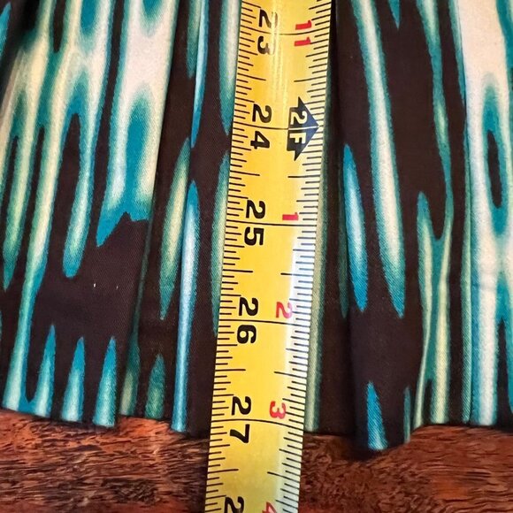 Worthington teal & white cotton skirt 12 - Picture 9 of 12